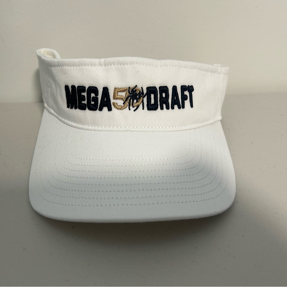 Spiderz Mega Drafts 50th Las Vegas Visor Adjustable White Gold Softball